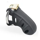 Силиконовая Регулируемая Мужская клетка целомудрия для пениса cb6000 ограничитель пениса пояс целомудрия металлическое кольцо для члена Прямая поставка