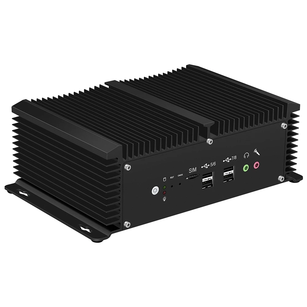 XCY X40G промышленный Мини ПК i5-8350U i7-7500U i5-7200U 2* RS232/422/485 2* LAN 8* USB HDMI VGA GPIO Wi-Fi 4 аппарат не привязан к оператору сотовой связи, Windows, Linux