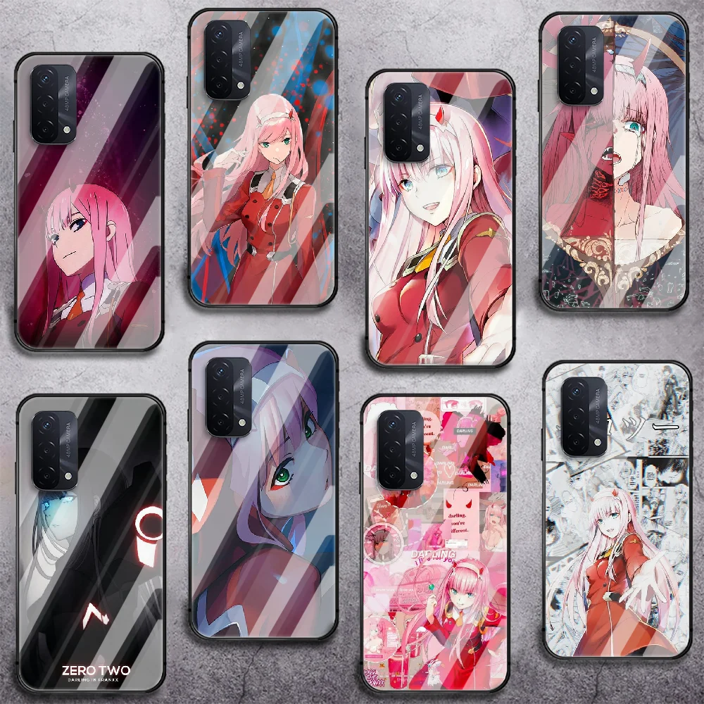 

Anime Zero Two 002 Darling Franxx Phone Tempered Glass Case Cover For oppo realme find reno a c x3 gt 53 5 6 7 11 Pro 5g Cover