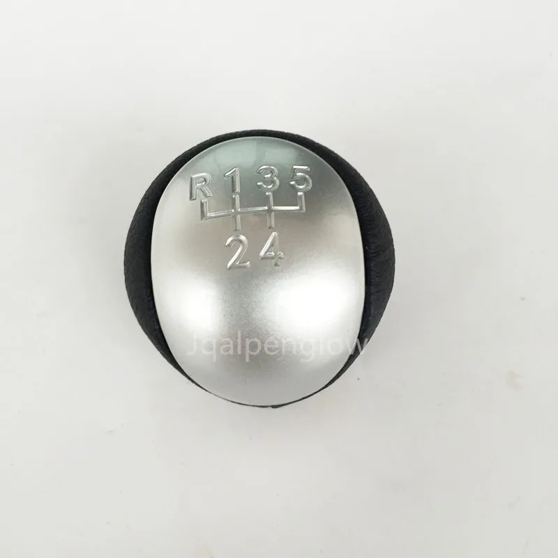 silver gear knob 5 скоростей ручка переключения передач+ рычаг переключения передач для Kia Forte 2009-2012 автомобильный Стайлинг Черный и серебристый рычаг переключения передач - Название цвета: silver gear knob