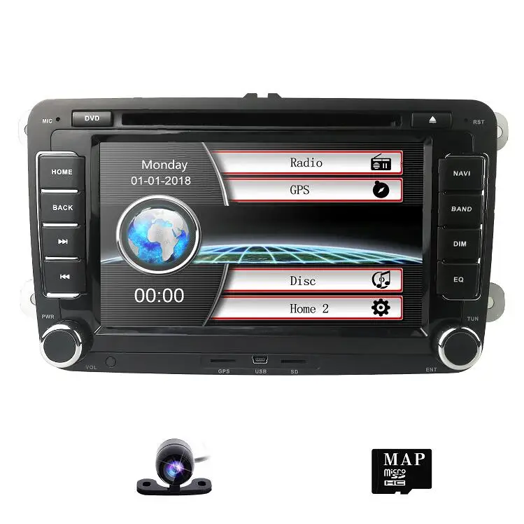 Camera3 Ossuret 7 ''2 din Автомобильный dvd-радиоплеер gps навигация для VW Golf/6/Golf/5/Passat/b7/cc/b6/SEAT/Skoda Bluetooth FM стерео плеер - Цвет: Camera3