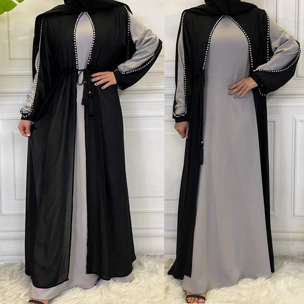 Abaya Дубай кимоно кардиган Турция хиджаб мусульманское платье европейские платья Abayas для женщин Кафтан Арабский кафтан ислам одежда халат