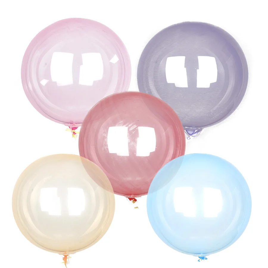5 colors mix 5 шт./лот 16 дюймов красочные хрустальные шары круглые Bobo прозрачные воздушные шары Свадебные Декорации гелиевые надувные шары - Цвет: 5 colors mix