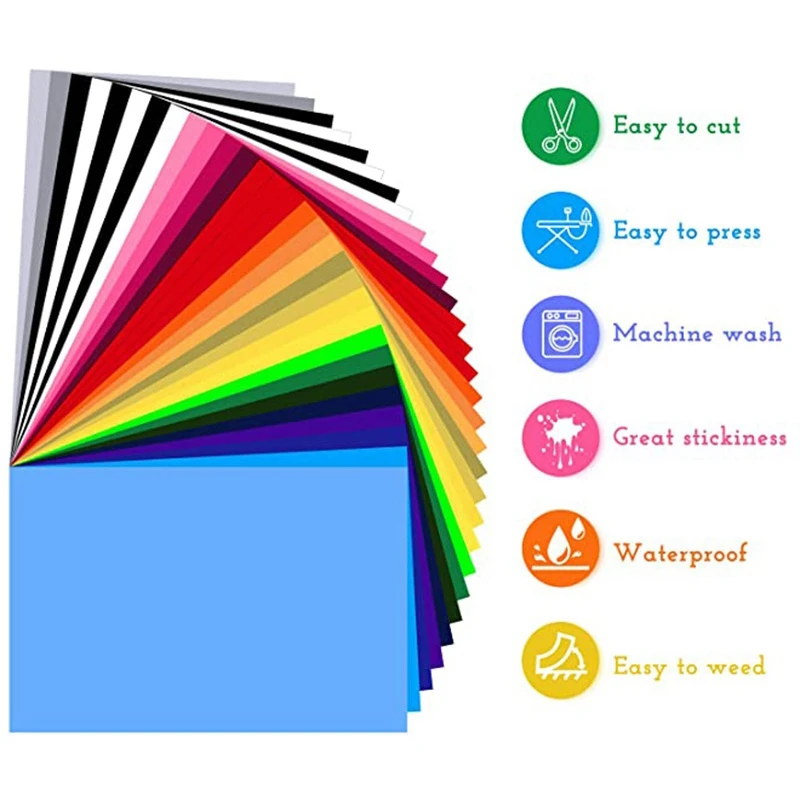 30 шт. набор для передачи тепла постоянная клейкая бумага переноса DIY Футболки