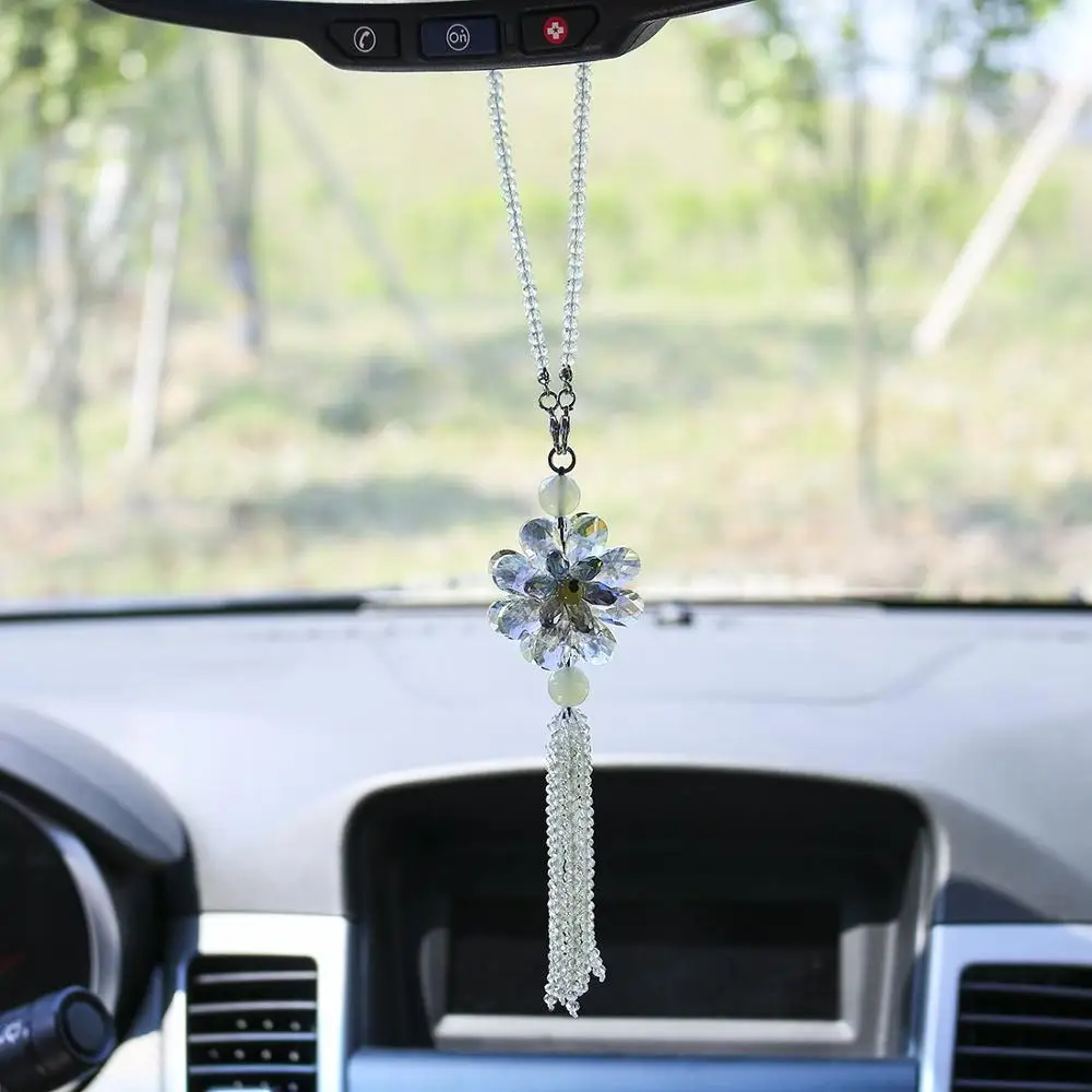 H &amp D Хрустальный цветок солнышко с кисточкой автомобиля зеркало заднего вида