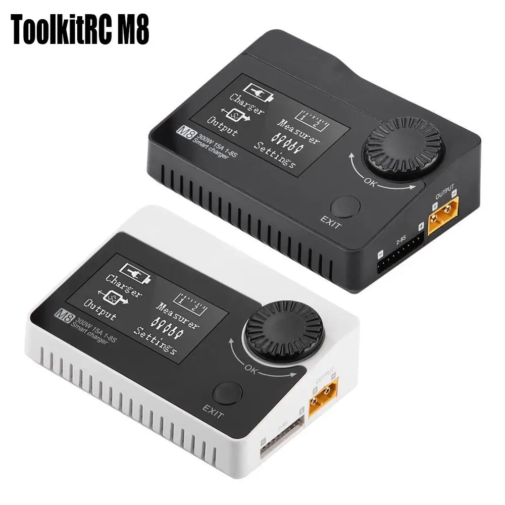 ToolkitRC M8 DC 300 Вт 15A зарядное устройство для баланса батареи Dis 2 8S Lipo батарея PPM ESC тест