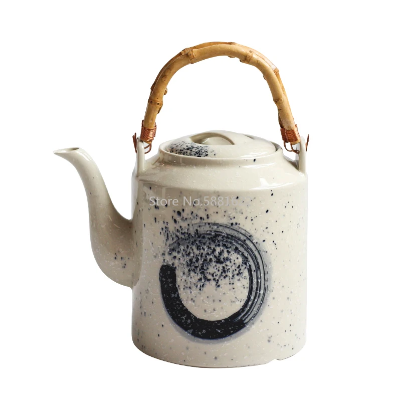 

Large-capacity Retro Japanese Teapot Household Ceramic Bridge Pot Hotel Restaurant Chinese Style Large Teapot