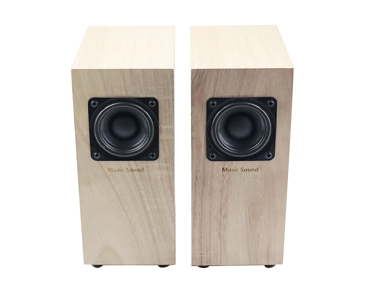 GHXAMP Full Range Wooden Speakers Hifi 2.0 Treble Midrange Bass Balance Clear Passive Loudspeaker Stereo Home Theatre 4ohm 2pcs