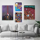 Новый психоделический постер Tame Impala и принты рок-музыка, художественные картины на холсте, настенные картины для гостиной, домашний декор