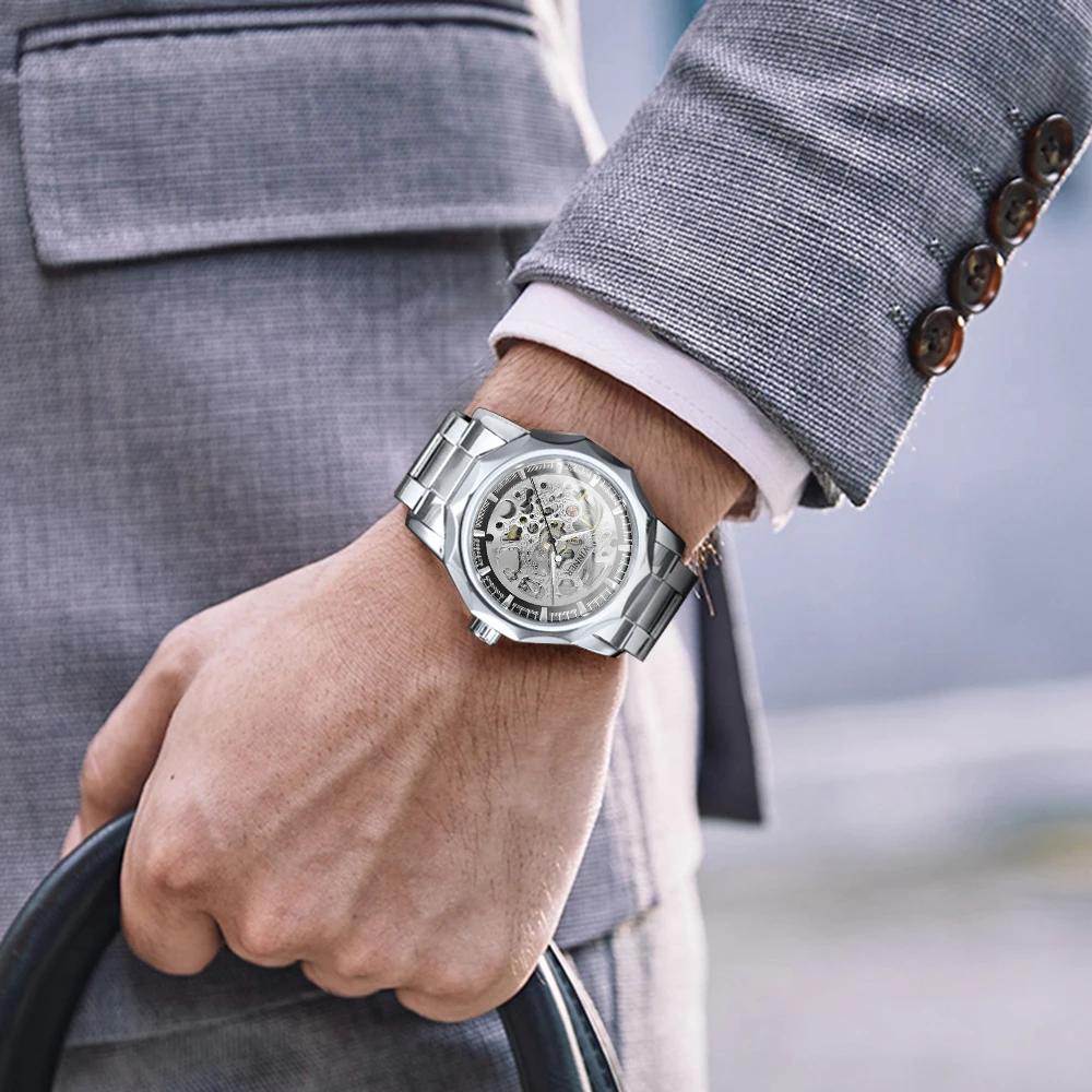 Золотые часы Скелетон для Для мужчин механические s лучший бренд класса люкс 2021