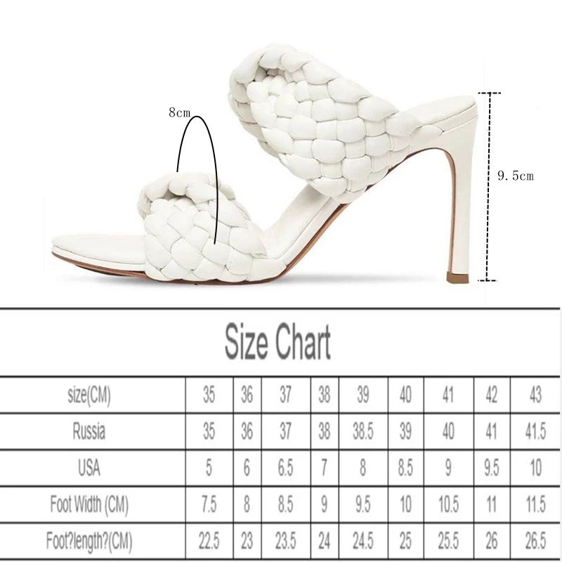 

Ladies Sandals Pump Party 2021 Summer New Retro Woven Open Toe Slides Women Fashion Banquet Stiletto High Heels Women