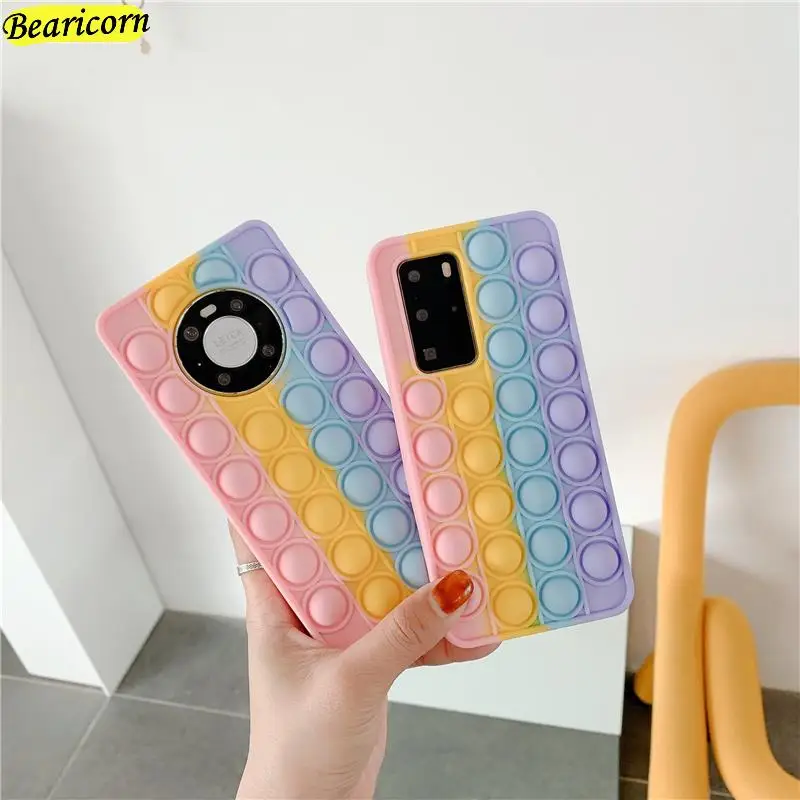 pop bubble fidget toys case for huawei honor 50 30i 30s 20i 20e 10i 9x 8x 20 10 lite view 30 40 nova 5t 3i 3 6 7 8 pro se cover free global shipping