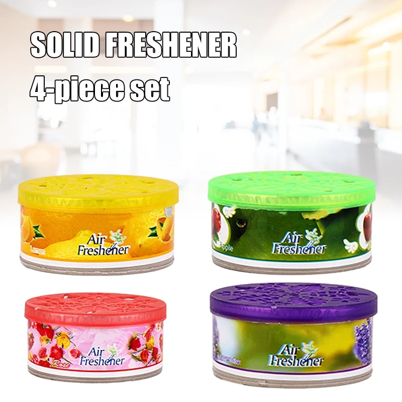 

New 4 BOX Solid Air Freshener for Home Car Office Can Shape Aromatherapy Cool & Clean Scent Odor Eliminator Solid Air Fresheners
