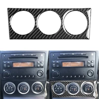 air conditioning control button panel surround frame carbon fiber sticker modified auto accessorie for nissan 350z z33 2003 2009