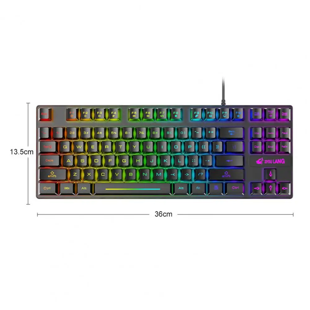 

87 Keys K16 Keyboard Wired Waterproof Backlit RGB Color Mechanical Keyboard Computer Accessory for Notebook laptop caming