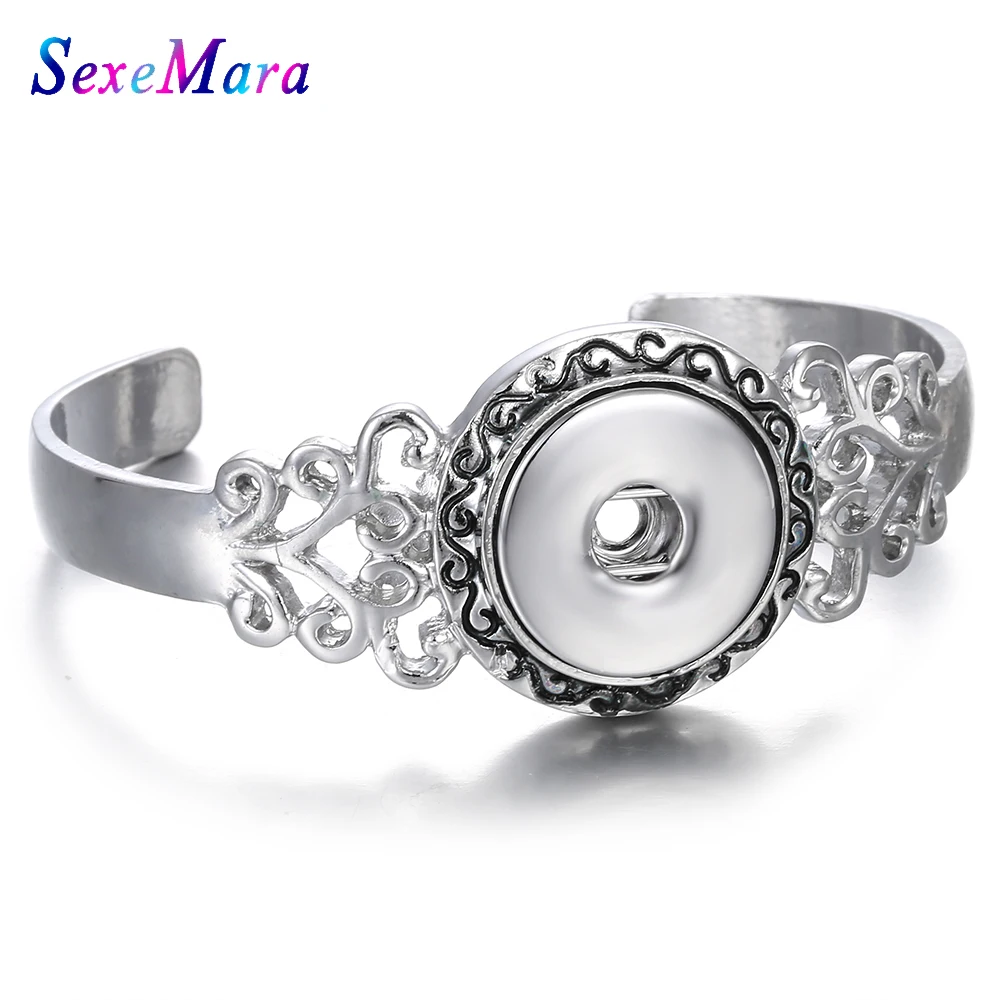 Новые украшения с кнопкой из металла браслет кнопками подходит 18 мм кнопки