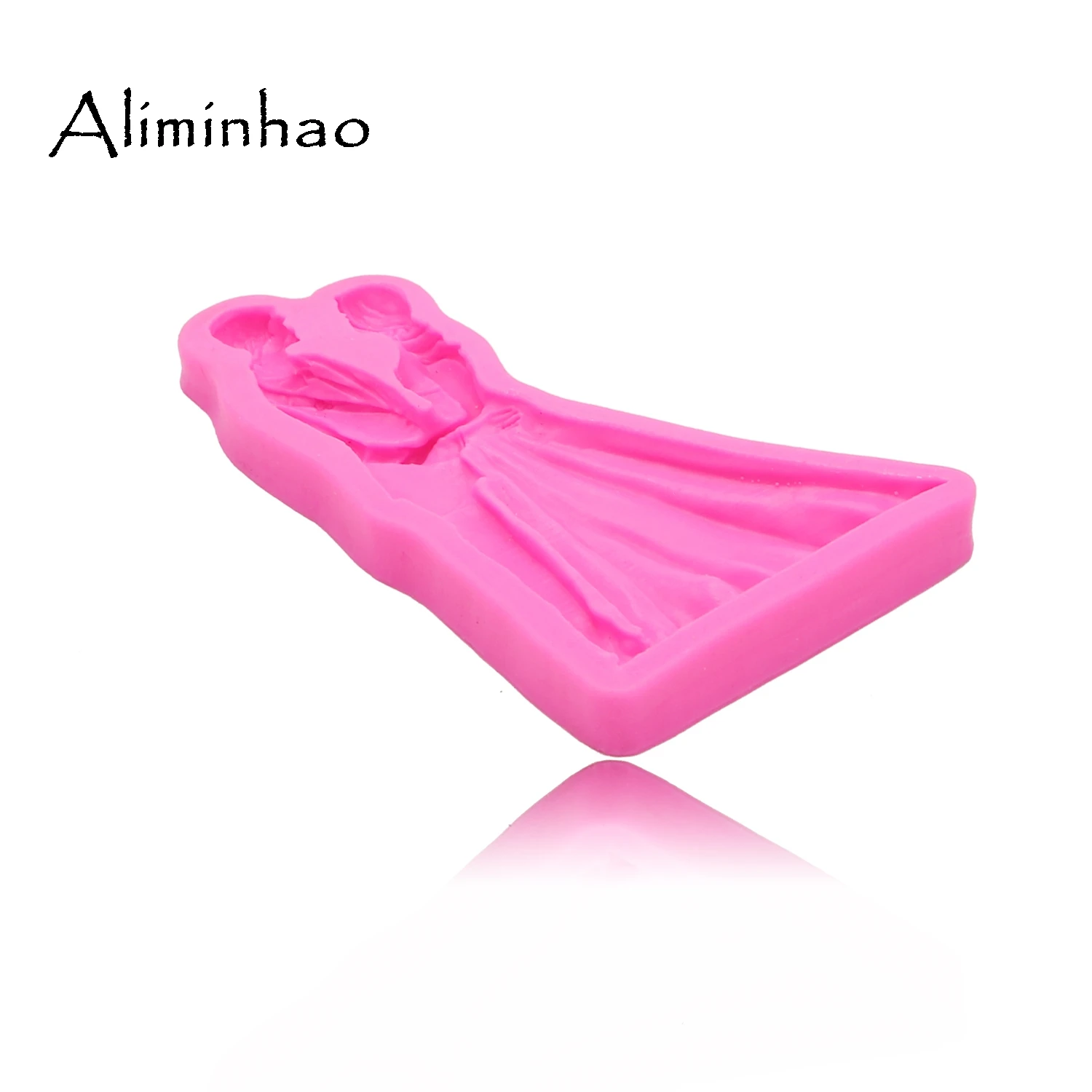 B1422 Bride groom shape Clay Resin Sugarcraft Silicone fondant mould Boy girl Wedding cake decorating tools chocolate molds