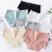 cotton panties women comfortable underwears sexy middle waisted underpants female lingerie big size ladies briefs