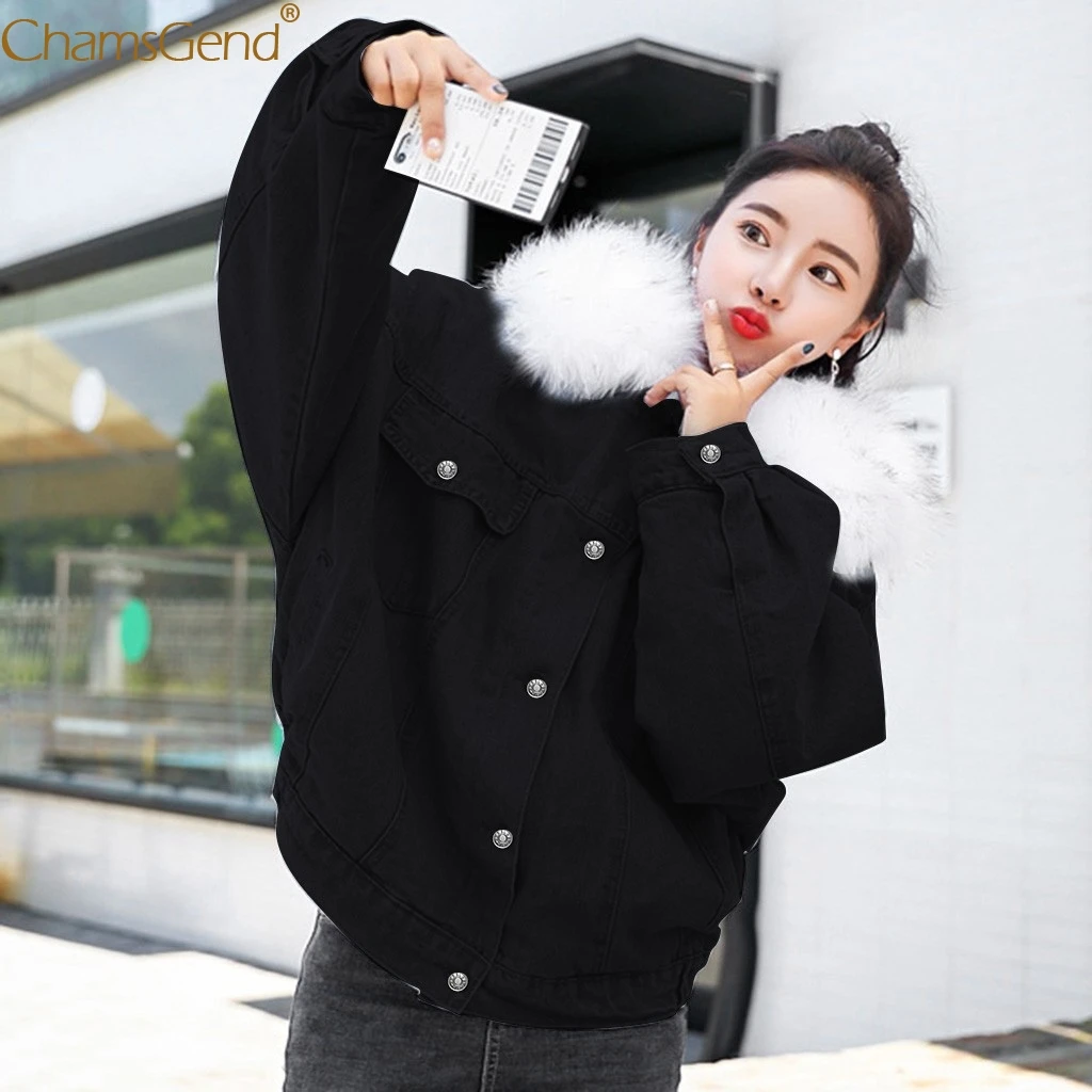 Женская теплая джинсовая куртка Женское пальто модное зимнее негабаритное