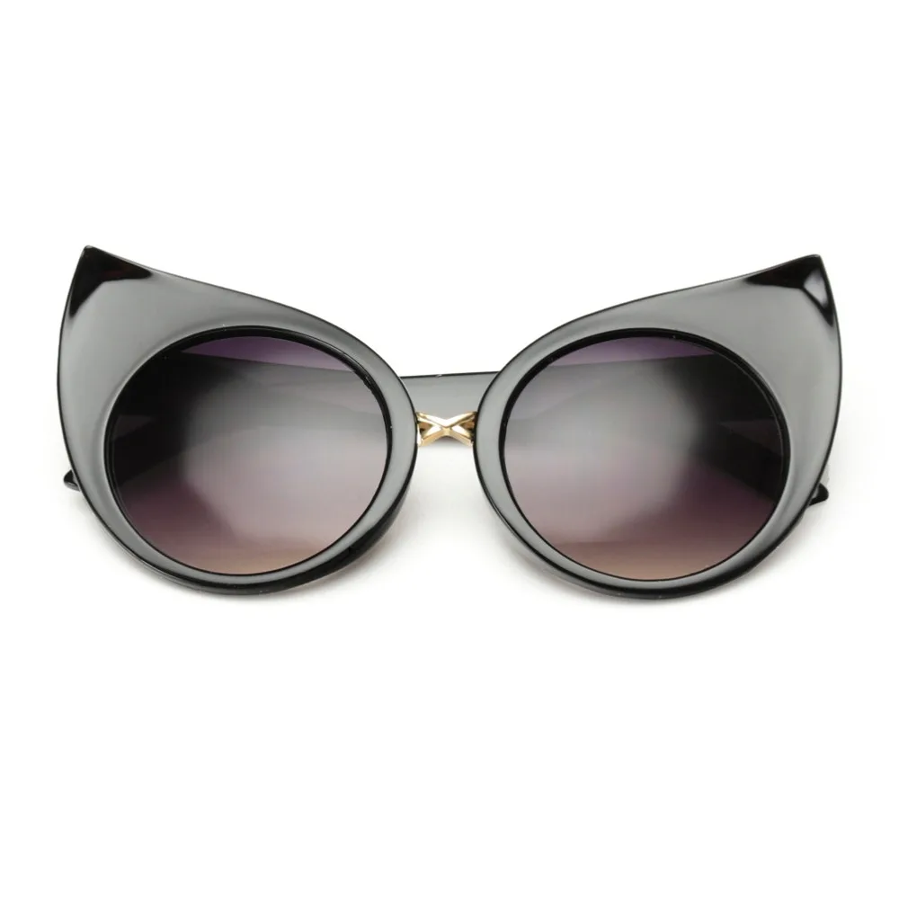 Новые модные винтажные солнцезащитные очки в стиле кошачий глаз с металлической