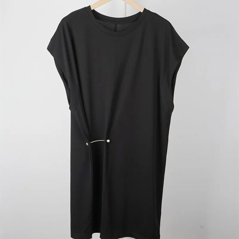 

Female Summer Black Casual O-Neck Sleeveless Slim Dresses Women Solid Color Fashion Vestidos Ladies New Elegant Mini Dress ML76