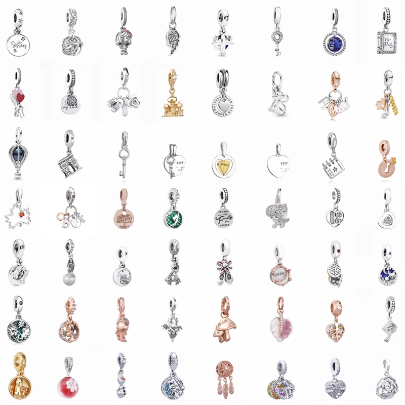 

Yindx 925 Sterling Silver Pendants Charms Lot Style Jewelry Making Heart Shaped Fit Women Necklace Bracelet