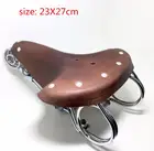 Винтажное Велосипедное весеннее седло из воловьей кожи, подушка из натуральной кожи, подушка из воловьей кожи