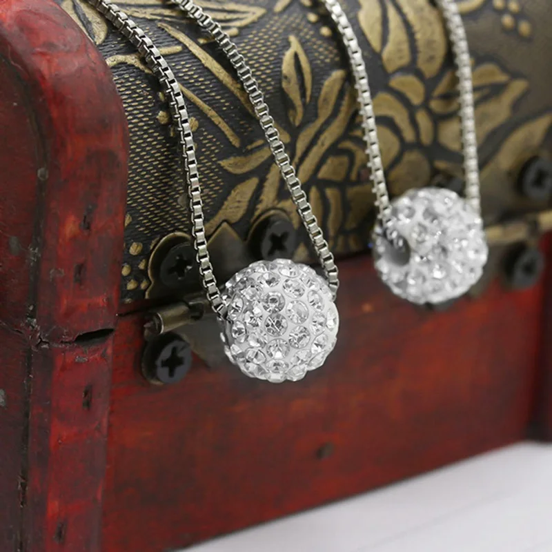 Круглый хрустальный шар имитация жемчуга ожерелье Женская прозрачная леска