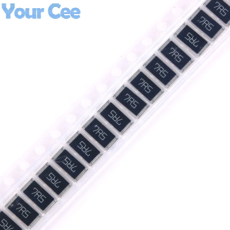 50 шт. SMD резистор 2512 Ом 7 5 R 7R5 сопротивление чипа 1 Вт 5%|Резисторы| |