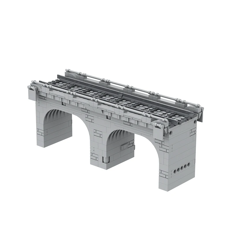 

MOC Platform Bridge Building Blocks Kit Overpass Double Arch Viaduct Model Bricks Connect Footbridge Idea Toys For Children Gift