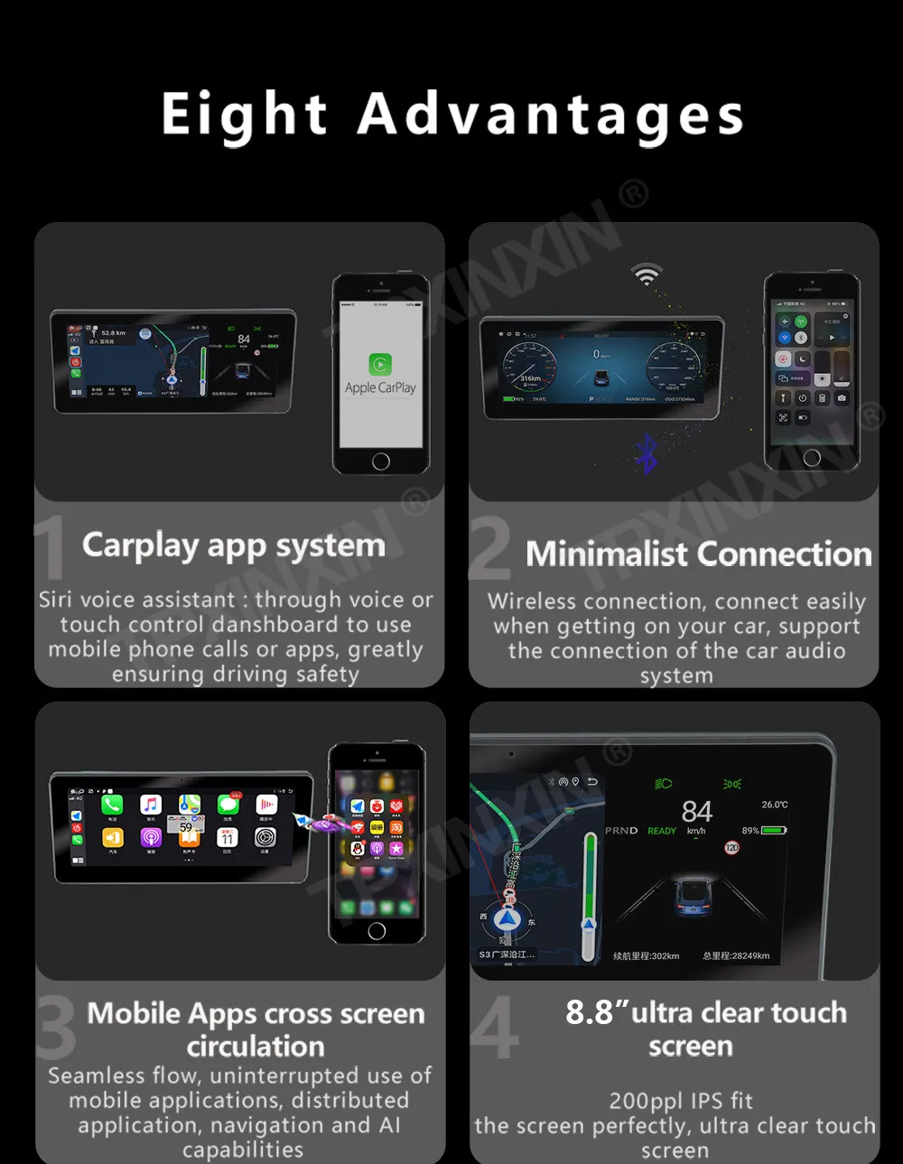 for tesla model 3 y digital cluster lcd android car virtual instrument dashboard display gps navigate carplay third generation free global shipping