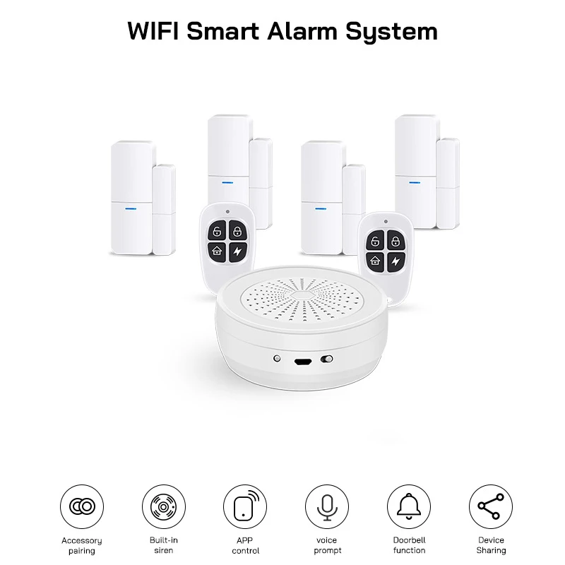 

Система охранной сигнализации Tuya с поддержкой Wi-Fi, 433 МГц