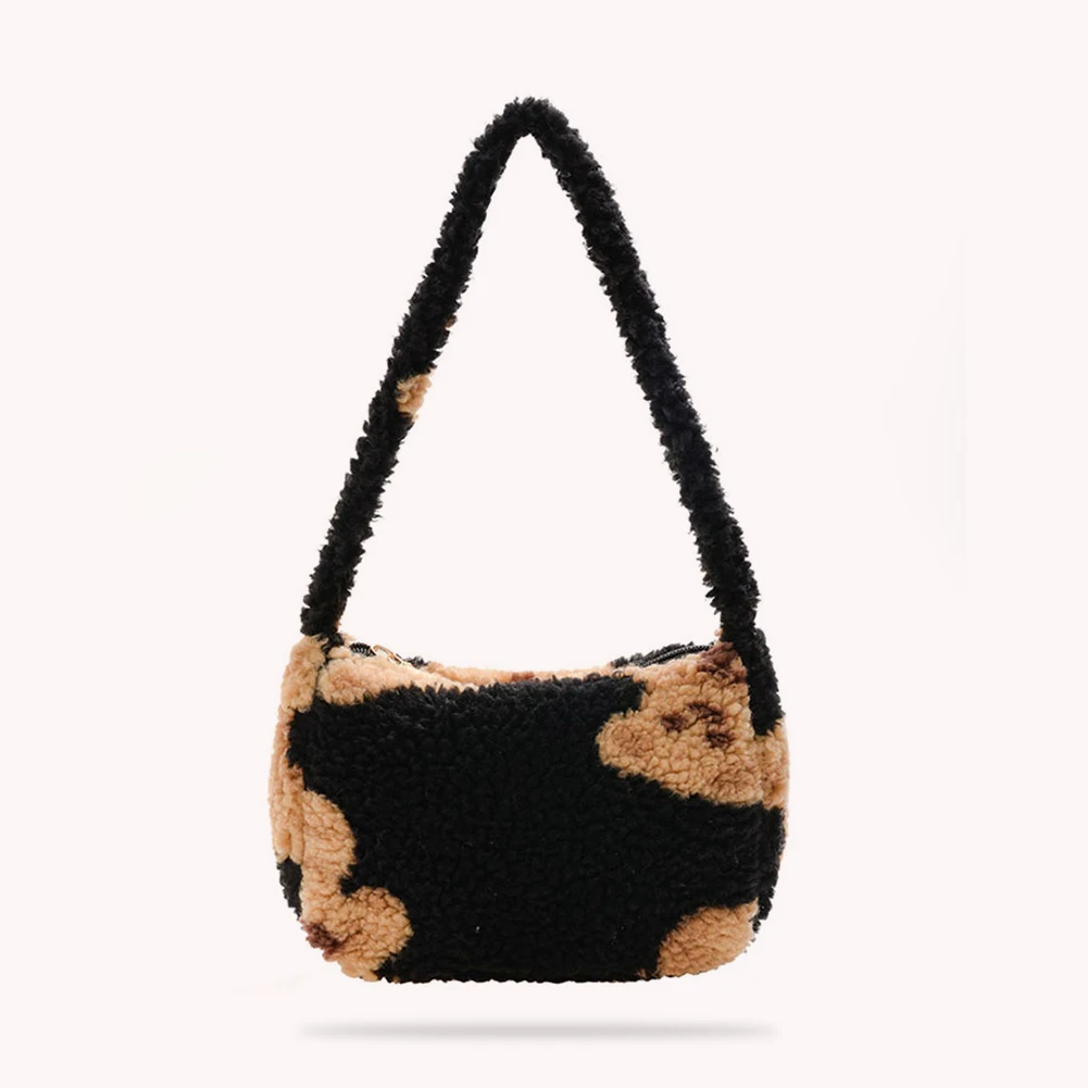 

Plush Material Messenger Bag Student Large Capacity Shoulder Bags New Original Design Tote Female Simple Shopping Handbag