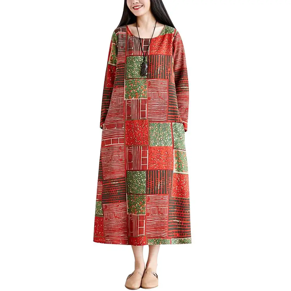 Женское винтажное платье в клетку трапециевидной формы с поясом вечерние платья