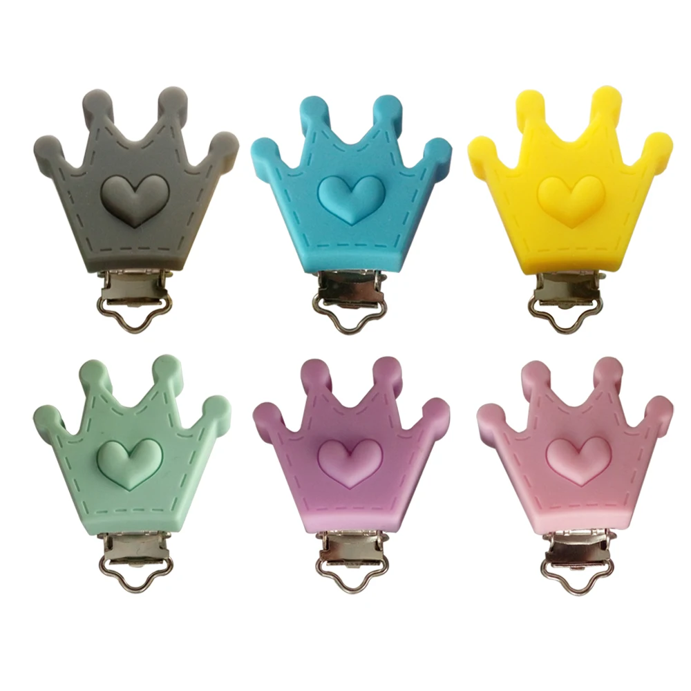 5 шт./компл. в форме короны соска клип силиконовый шарик детский Прорезыватель для