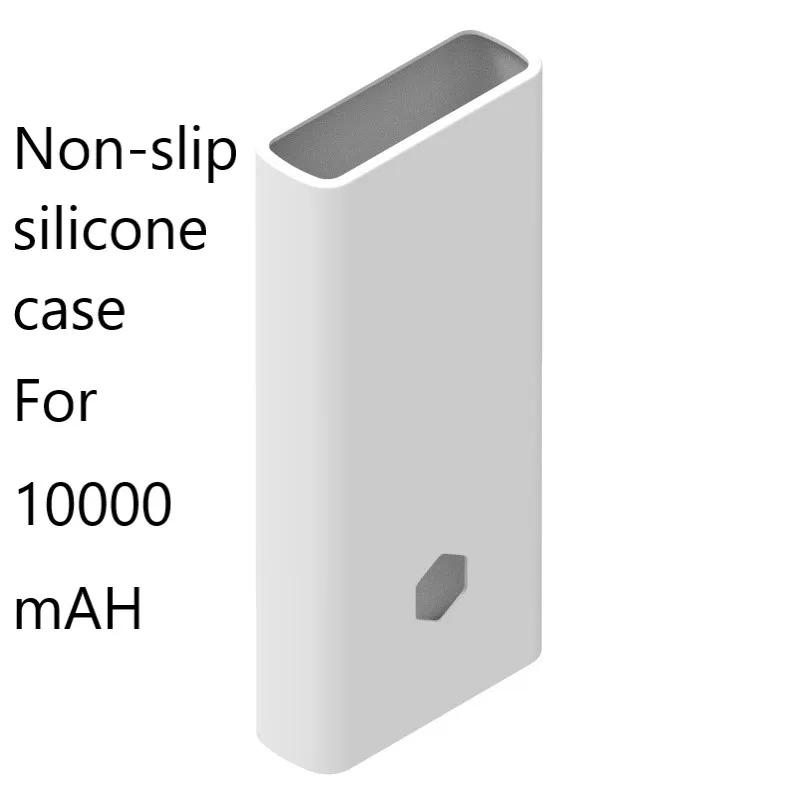 Silicone Case Only 10000 мАч Xiaomi Mi внешний аккумулятор 2 внешних аккумулятора 15 Вт Быстрая Зарядка Внешний аккумулятор 10000 PLM09ZM с двойным USB выходом для телефона - Цвет: Silicone Case Only