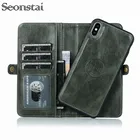 Магнитный съемный чехол-книжка для iPhone 11 Pro Max, 6s, 7, 8 Plus, XR, XS M, из искусственной кожи