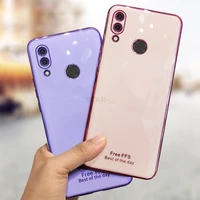 luxury plating glossy mirror soft silicone phone case on for xiaomi redmi note 7 xiomi note7 pro gold bumper back cover
