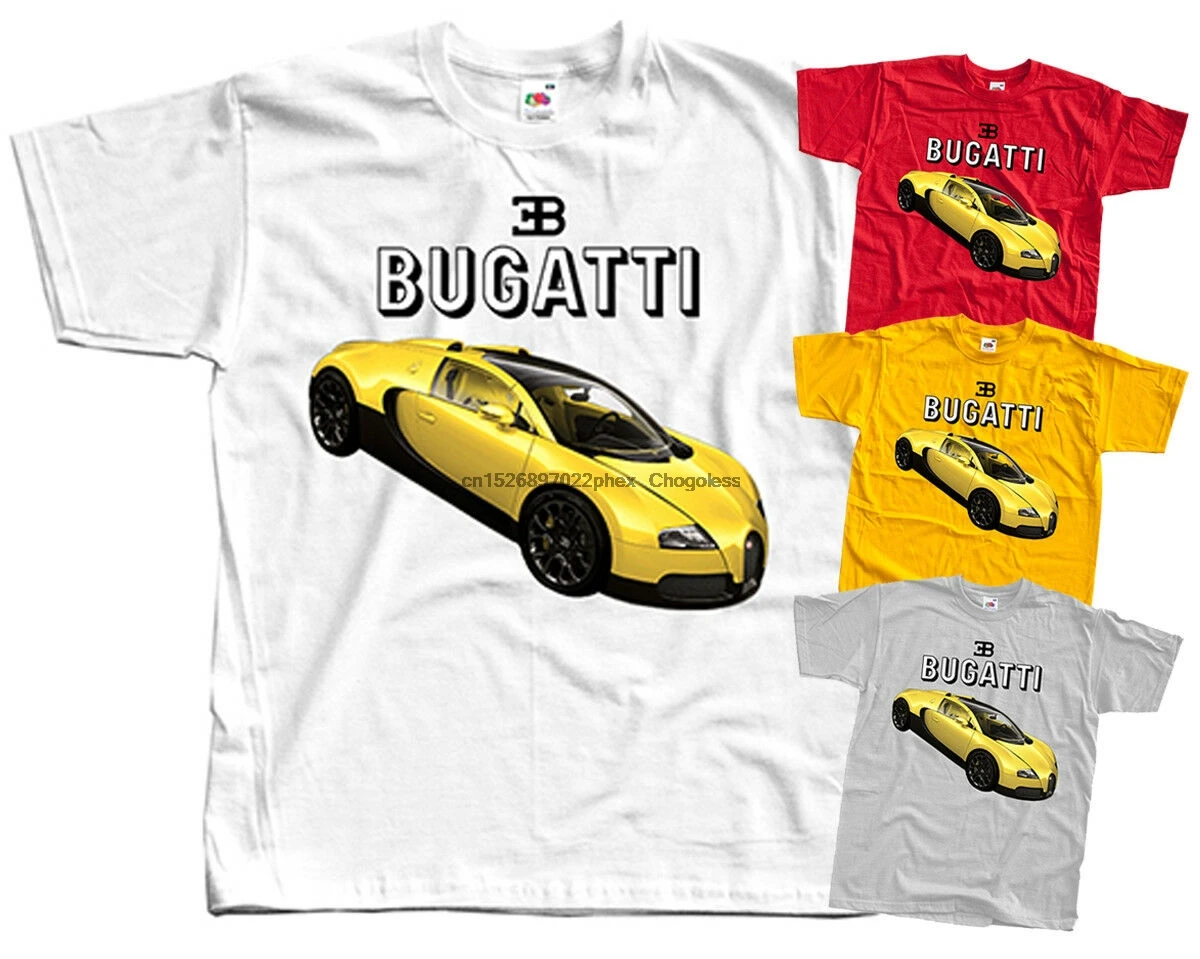 Bugatti Veyron 16 4 Grand Sport 2009 Автомобиль плакат Футболка (белый) все размеры S 5XL|Мужские