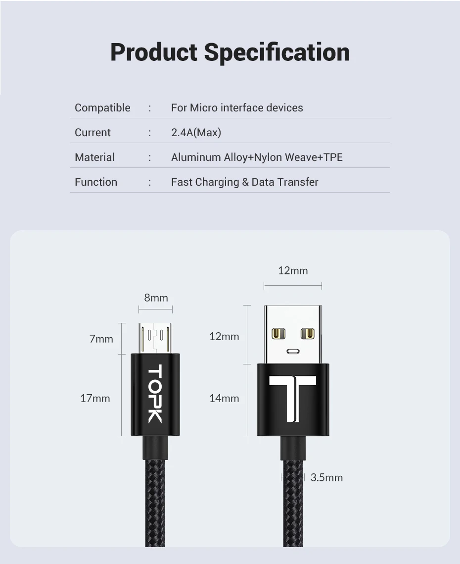 Micro USB кабель 2.4A Быстрый кабель синхронизации данных и зарядки для huawei Xiaomi samsung LG Nokia Andriod Microusb Кабели для мобильных телефонов