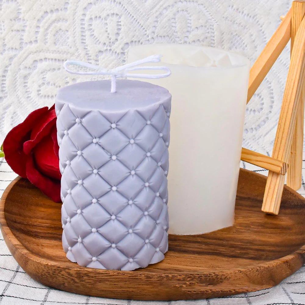 

Sofa Cylinder Scented Candle Silicone Mold DIY Fondant Cake Handmade Soap Plaster Epoxy Resin Aroma Candle Mould