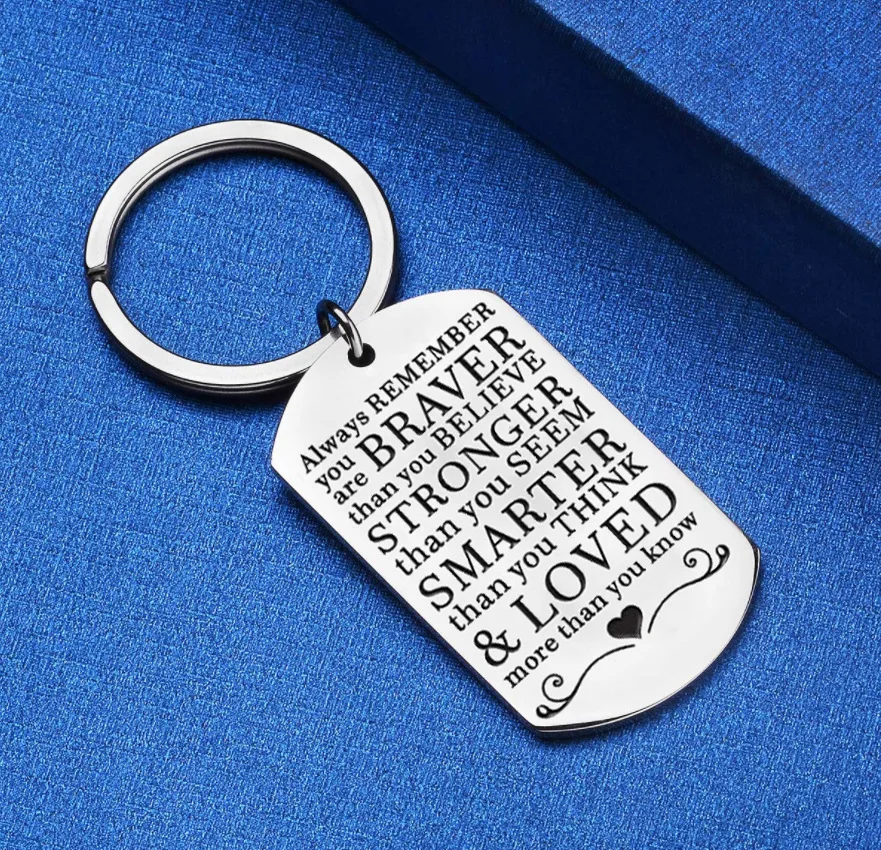 New Always remember you are braver than believe keychain |