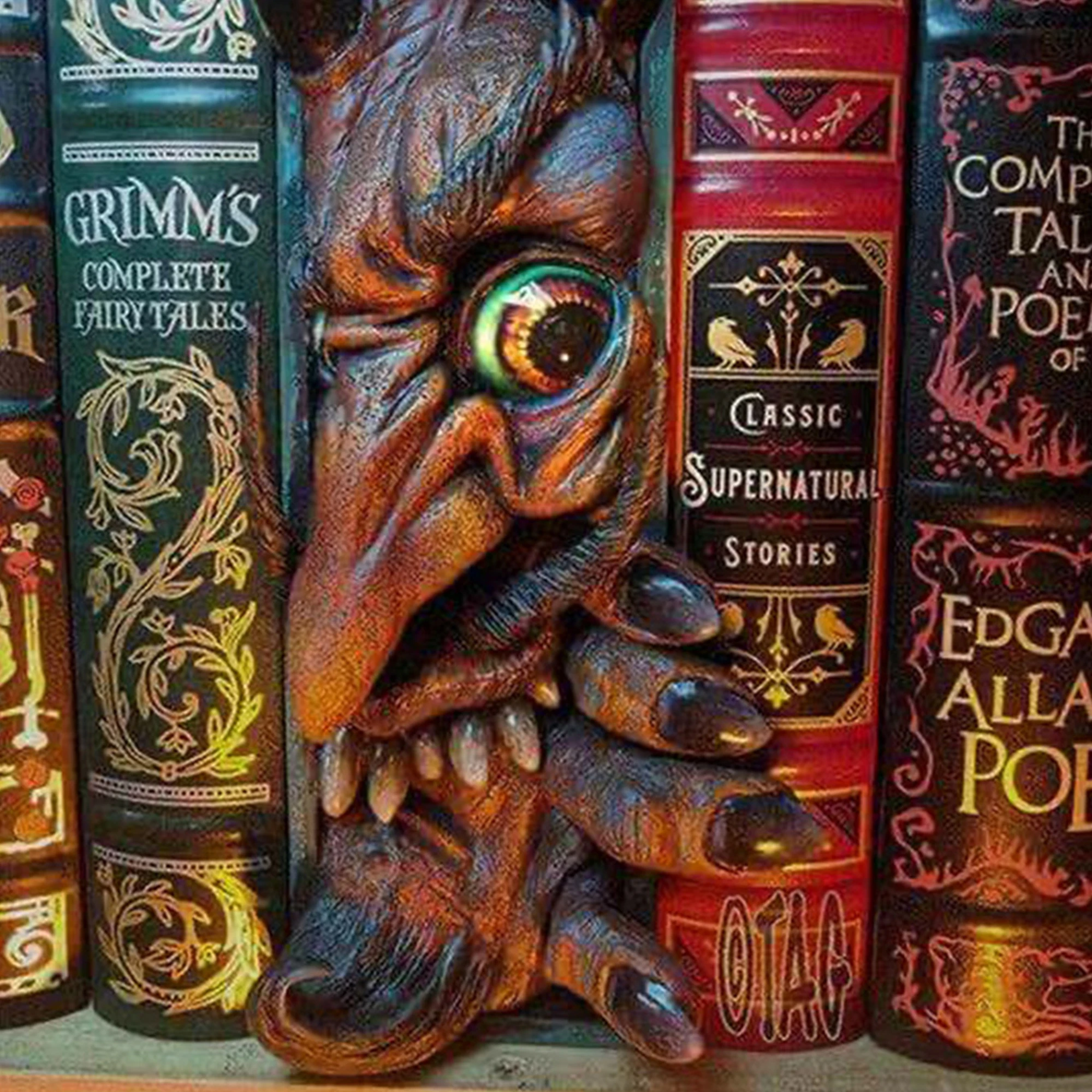 Craetive Halloween Skull Sculpture Book Resin Artware Home Decor Tools for Sitting Room Bedroom Desktop Fuuny Gift | Дом и сад