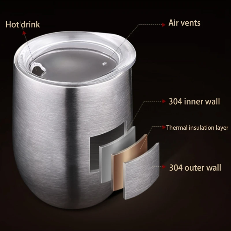 

Stainless Steel Cup Double Wall Tea Mug with Lid Heat Resistant Portable Beer Cup with Spoon Straw Coffee Cup and Teacup