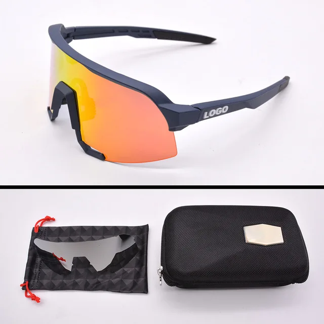 S3 Outdoor Sports Cycling Sunglasses 100 MTB Mountain Bike Cycling Goggles UV400 Peter Men Bicycle Glasses 3 lens Unisex Eyewear - Цвет: 10