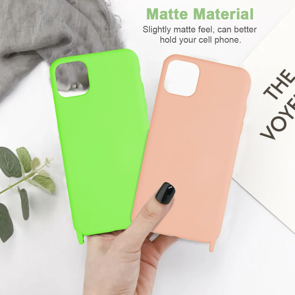 Силиконовые противоударные чехлы из твила с широкополосным шнурком для iPhone 11 XR XS