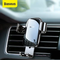 baseus metal car phone holder gravity auto stand car air vent mount mobile phone holder for iphone xiaomi universal holder