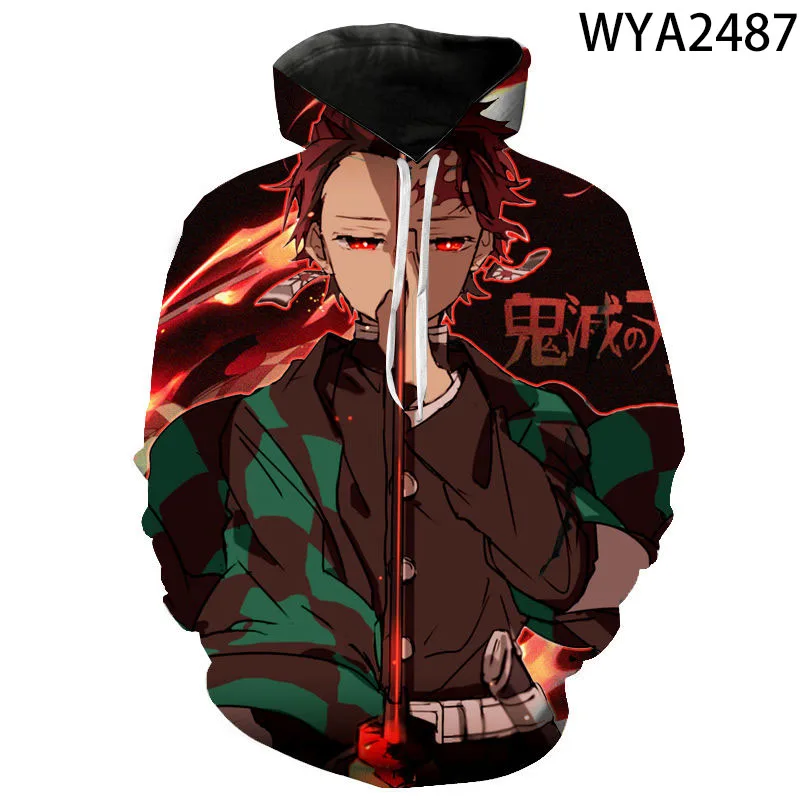 

Demon Slayer Hoodies Anime Men Women Children Streetwear Cool 3D Print Sweatshirts Funny Cartoon Kimetsu No Yaiba