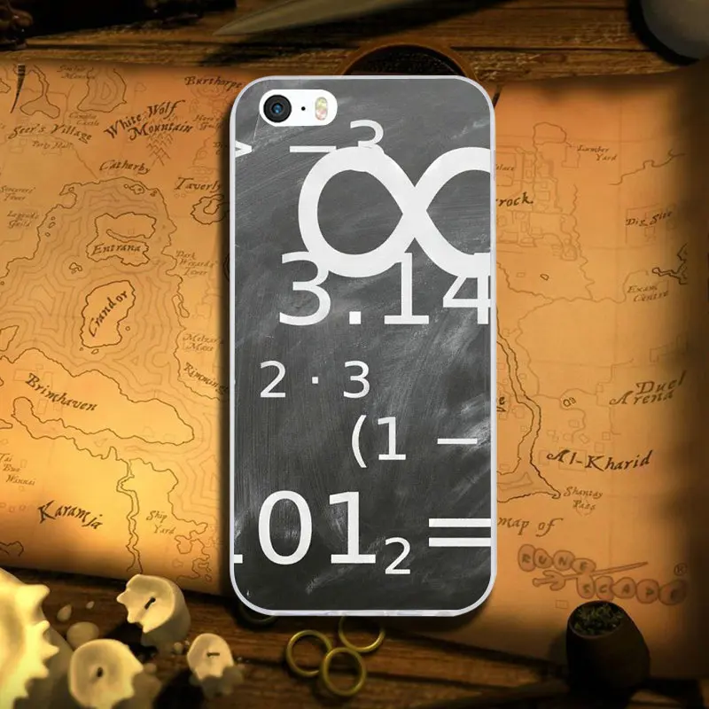 Image 2 Математические формулы Типографика Coque для iPhone 7 8 PLUS 6S X XR XS Max 5 6 5s SE 6PLUS Силиконовый Мягкий Прозрачный Силикон ТПУ чехлы для телефонов - Цвет: Image 2