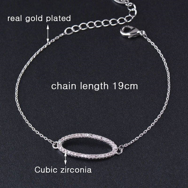 SINLEERY Блестящий Овальный амулетный браслет розового золота серебряного цвета